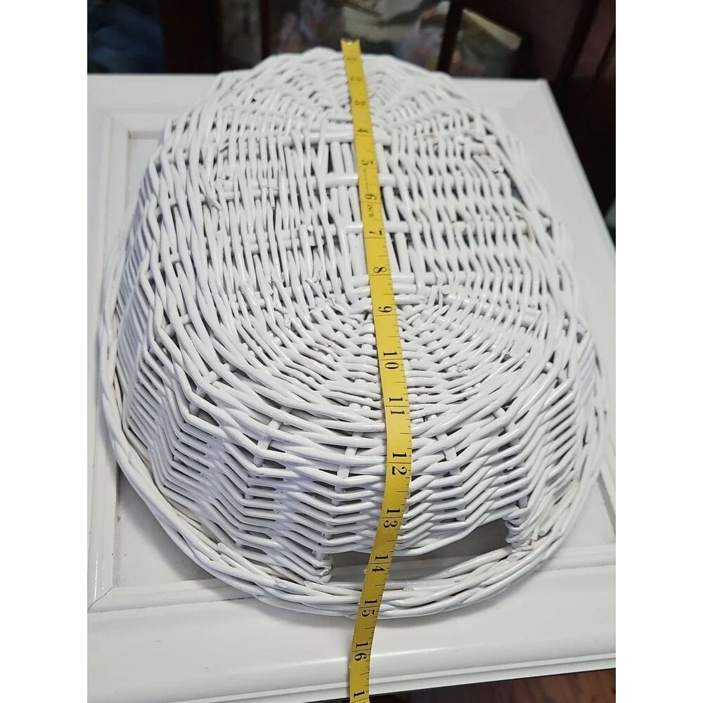 White Wicker Basket 12